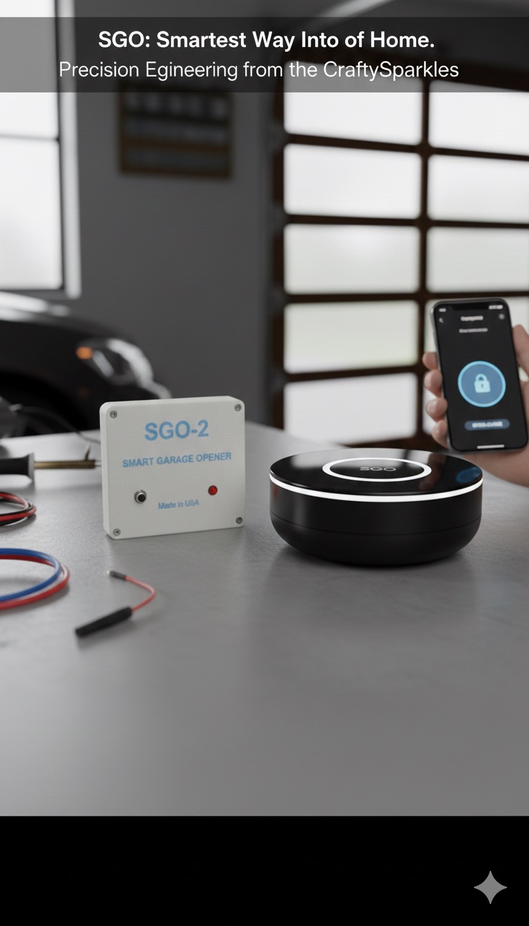 SGO-2 Smart Garage Opener - Modern Design